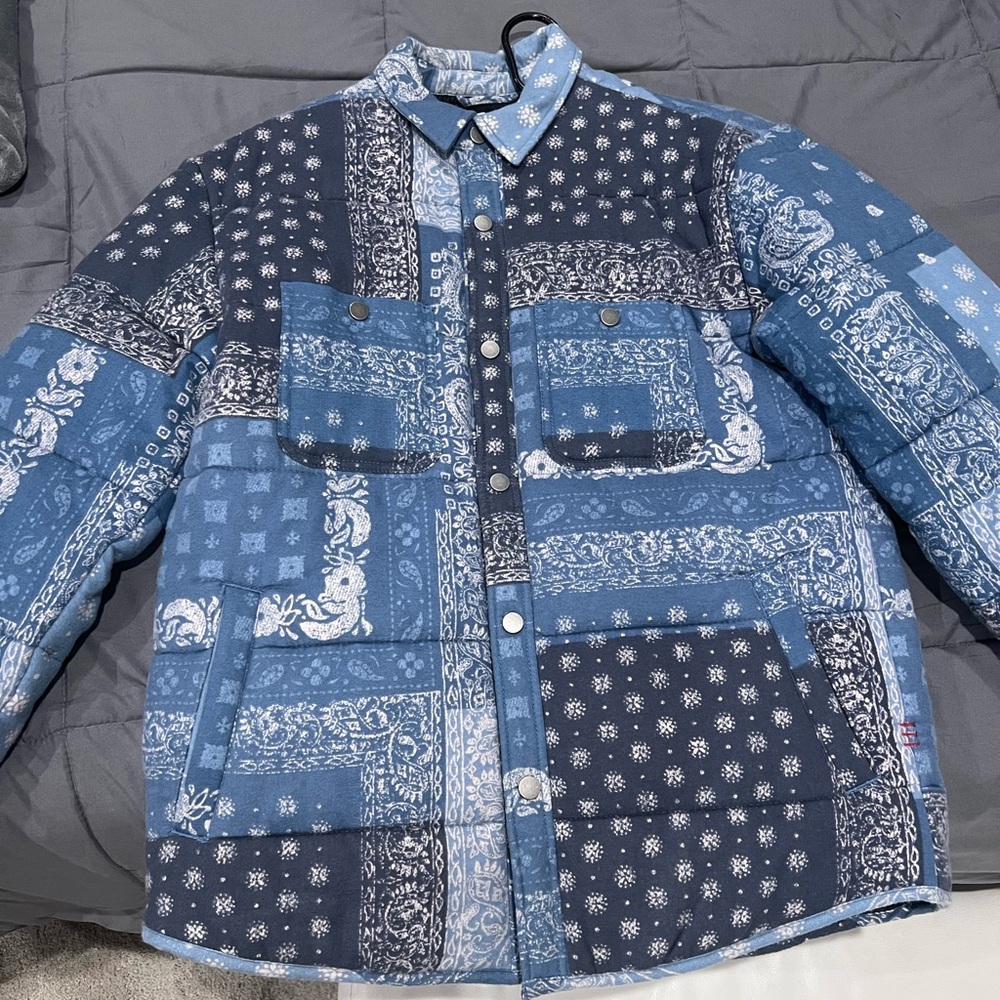 BDG Blue Paisley Winter Jacket